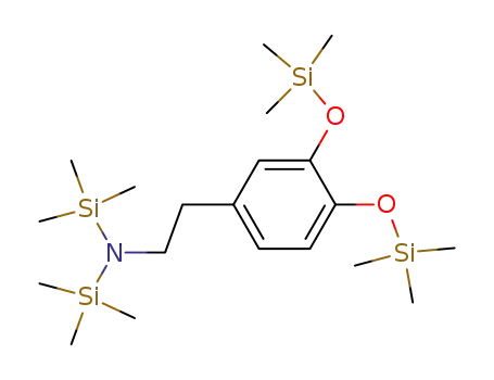 Molecular Structure of 55606-74-1 (N,N-Bis(trimethylsilyl)-3,4-bis[(trimethylsilyl)oxy]benzeneethanamine)