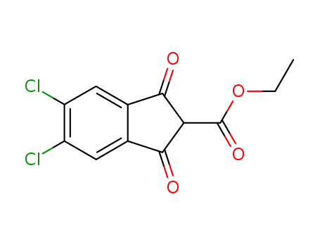 Molecular Structure of 99979-36-9 (2-Ethoxycarbonyl-5,6-dichlorindan-1,3-dione)