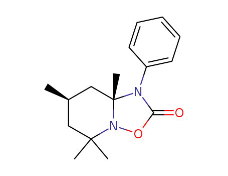 Molecular Structure of 90900-21-3 (2H-[1,2,4]Oxadiazolo[2,3-a]pyridin-2-one,
hexahydro-5,5,7,8a-tetramethyl-1-phenyl-, cis-)