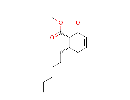 Molecular Structure of 112348-31-9 (cis-(6-carbethoxy-5-(1-hexenyl)-2-cyclohexen-1-one))