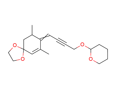 7,9-Dimethyl-8-[4-(tetrahydro-pyran-2-yloxy)-but-2-yn-(E)-ylidene]-1,4-dioxa-spiro[4.5]dec-6-ene