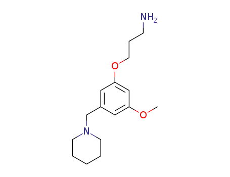 Molecular Structure of 115063-00-8 (3-(3-Methoxy-5-piperidin-1-ylmethyl-phenoxy)-propylamine)