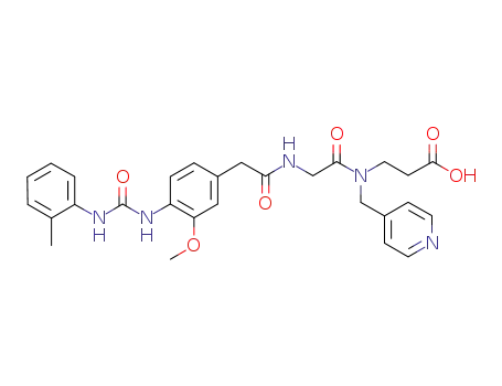 3-{(4-pyridylmethyl)-[({[3-methoxy-4-(3-o-tolylureido)phenyl]-acetyl}-amino)-acetyl]-amino}-propionic acid
