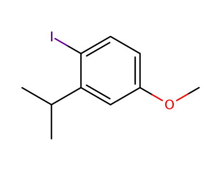 Molecular Structure of 31539-90-9 (1-Iodo-2-isopropyl-4-methoxybenzene)