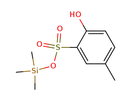 Molecular Structure of 81293-03-0 (2-Hydroxy-5-methyl-1-benzolsulfonsaeure-trimethylsilylester)