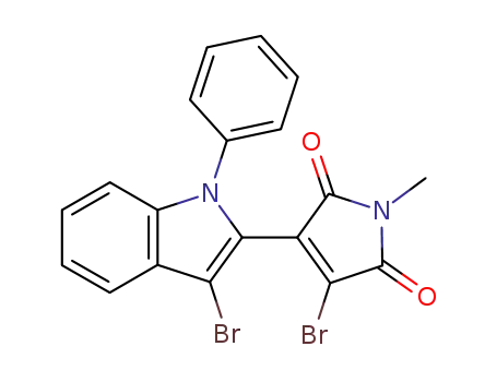 2-Brom-3-(3-brom-1-phenyl-2-indolyl)-N-methylmaleinimid