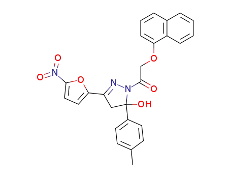 1H-Pyrazol-5-ol,
4,5-dihydro-5-(4-methylphenyl)-1-[(1-naphthalenyloxy)acetyl]-3-(5-nitro-2
-furanyl)-