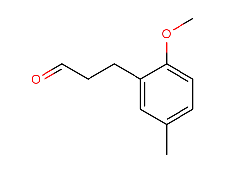 Molecular Structure of 33538-87-3 (Benzenepropanal, 2-Methoxy-5-Methyl-)