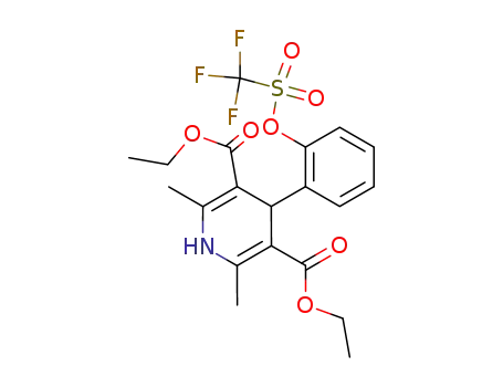 2,6-Dimethyl-4-[2-(trifluoromethylsulfonyloxy)phenyl]-1,4-dihydropyridine-3,5-dicarboxylic acid diethyl ester