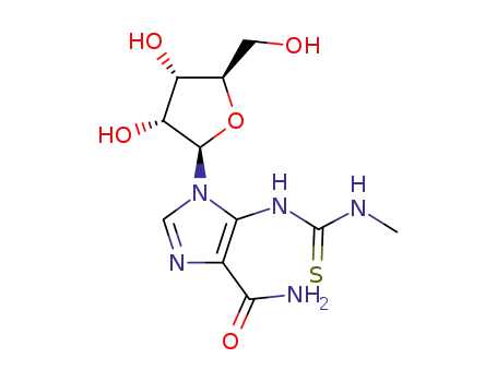 Molecular Structure of 103408-40-8 (5-<1-(3-methylthioureido)>-1-(β-D-ribofuranosyl)imidazole-4-carboxamide)