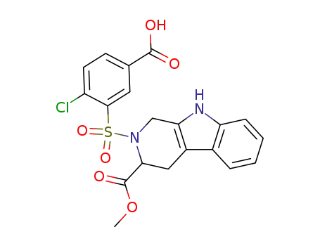 2-(5-Carboxy-2-chloro-benzenesulfonyl)-2,3,4,9-tetrahydro-1H-β-carboline-3-carboxylic acid methyl ester