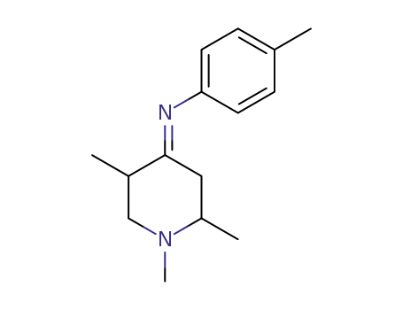Molecular Structure of 95640-01-0 (Benzenamine, 4-methyl-N-(1,2,5-trimethyl-4-piperidinylidene)-)