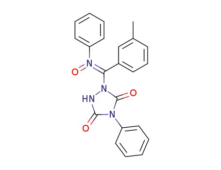 Molecular Structure of 88743-92-4 (1,2,4-Triazolidine-3,5-dione,
1-[(3-methylphenyl)(oxidophenylimino)methyl]-4-phenyl-)