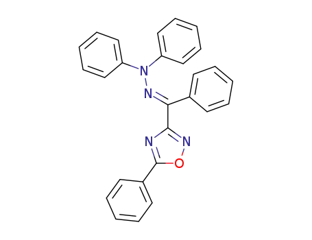 N,N-Diphenyl-N'-[1-phenyl-1-(5-phenyl-[1,2,4]oxadiazol-3-yl)-meth-(E)-ylidene]-hydrazine