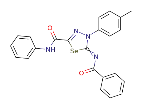 5-[(Z)-Benzoylimino]-4-p-tolyl-4,5-dihydro-[1,3,4]selenadiazole-2-carboxylic acid phenylamide