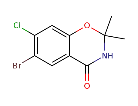 4H-1,3-Benzoxazin-4-one, 6-bromo-7-chloro-2,3-dihydro-2,2-dimethyl-