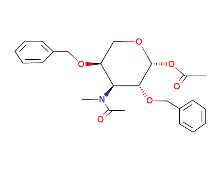 1-O-Acetyl-2,4-di-O-benzyl-3-desoxy-3-(N-methylacetamido)-β-L-arabinopyranose