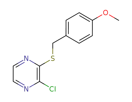 Molecular Structure of 147032-17-5 (2-Chloro-3-(4-methoxybenzylthio)pyrazine)