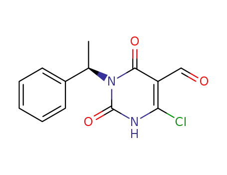5-Pyrimidinecarboxaldehyde,
4-chloro-1,2,3,6-tetrahydro-2,6-dioxo-1-(1-phenylethyl)-, (R)-