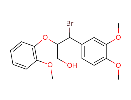 1-bromo-1-(3,4-dimethoxyphenyl)-2-(2-methoxyphenoxy)propan-3-ol