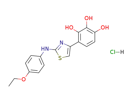4-(2,3,4-Trihydroxyphenyl)-2-(p-ethoxyphenylamino)thiazole hydrochloride