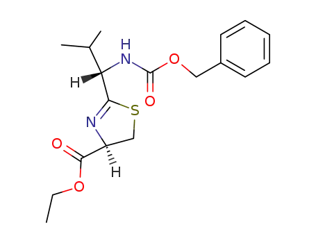 (<i>R</i>)-2-((<i>S</i>)-1-benzyloxycarbonylamino-2-methyl-propyl)-4,5-dihydro-thiazole-4-carboxylic acid ethyl ester