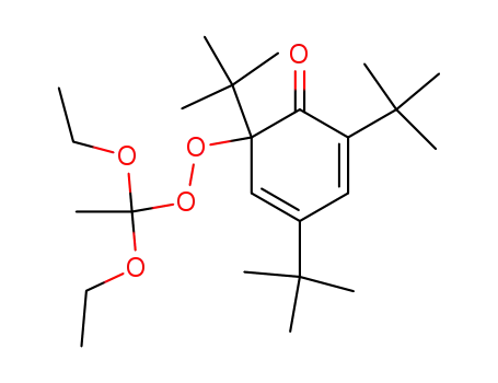 Molecular Structure of 95258-06-3 (2,4-Cyclohexadien-1-one,
6-[(1,1-diethoxyethyl)dioxy]-2,4,6-tris(1,1-dimethylethyl)-)