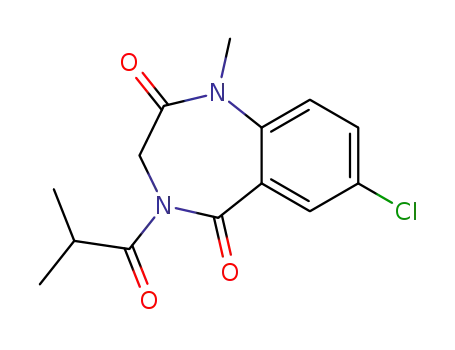 1H-1,4-Benzodiazepine-2,5-dione,
7-chloro-3,4-dihydro-1-methyl-4-(2-methyl-1-oxopropyl)-