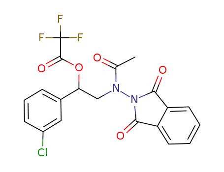 Molecular Structure of 1015770-09-8 (1-(3-chlorophenyl)-2-[N-(1,3-dioxoisoindolin-2-yl)acetamido]ethyl 2,2,2-trifluoroacetate)