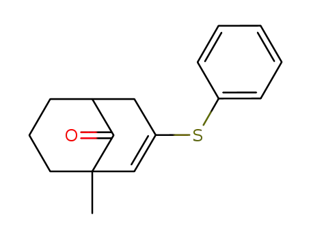 Bicyclo[3.3.1]non-2-en-9-one, 1-methyl-3-(phenylthio)-