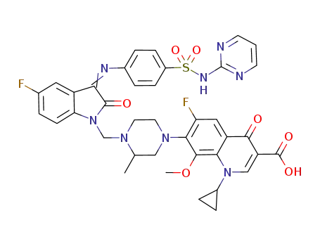 C<sub>38</sub>H<sub>34</sub>F<sub>2</sub>N<sub>8</sub>O<sub>7</sub>S