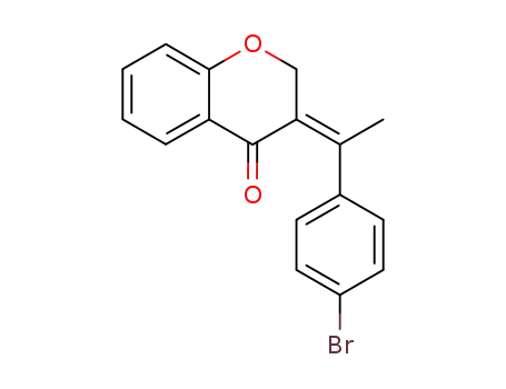 Molecular Structure of 138422-01-2 (4H-1-Benzopyran-4-one, 3-[1-(4-bromophenyl)ethylidene]-2,3-dihydro-,
(Z)-)