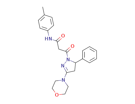 3-(3-Morpholin-4-yl-5-phenyl-4,5-dihydro-pyrazol-1-yl)-3-oxo-N-p-tolyl-propionamide