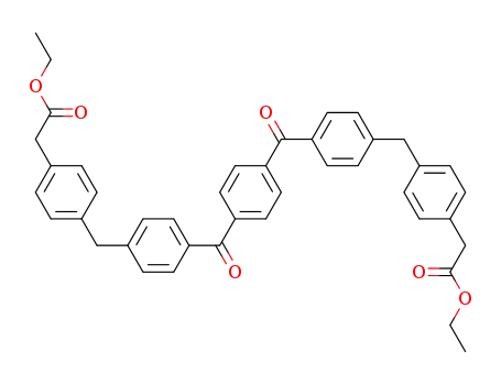 [4-(4-{4-[4-(4-Ethoxycarbonylmethyl-benzyl)-benzoyl]-benzoyl}-benzyl)-phenyl]-acetic acid ethyl ester