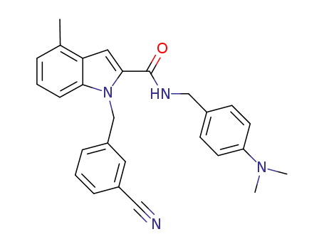 1-(3-cyano-benzyl)-4-methyl-1H-indole-2-carboxylic acid (4-dimethylamino)-benzyl amide