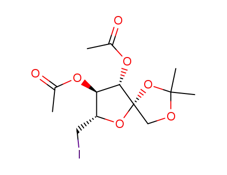 3,4-Di-O-acetyl-6-deoxy-6-iodo-1,2-O-isopropylidene-β-D-fructofuranose