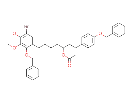 Acetic acid 5-(2-benzyloxy-5-bromo-3,4-dimethoxy-phenyl)-1-[2-(4-benzyloxy-phenyl)-ethyl]-pentyl ester