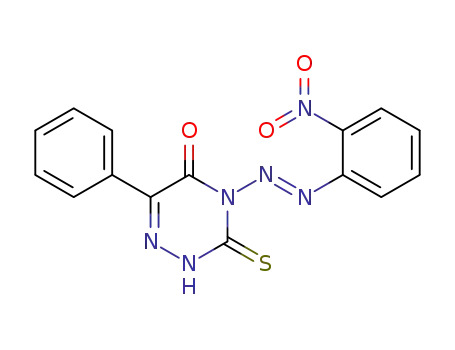 4-(2-Nitro-phenyl-diazenyl)-6-phenyl-3-thioxo-3,4-dihydro-2H-[1,2,4]triazin-5-one