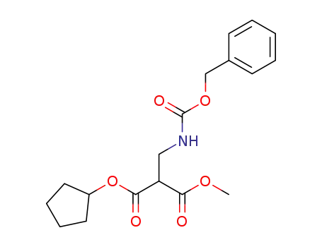 Molecular Structure of 67799-95-5 (Cyclopentyl-methyl-(benzyloxy-carbonyl-amino-methyl)-malonat)