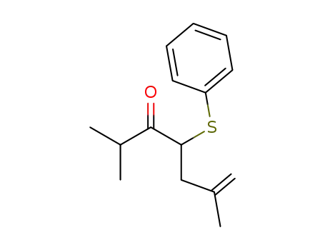 2,6-Dimethyl-4-phenylsulfanyl-hept-6-en-3-one