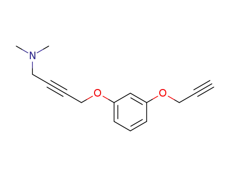 Molecular Structure of 63153-70-8 (2-Butyn-1-amine, N,N-dimethyl-4-[3-(2-propynyloxy)phenoxy]-)