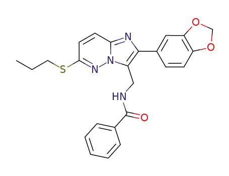 Benzamide,
N-[[2-(1,3-benzodioxol-5-yl)-6-(propylthio)imidazo[1,2-b]pyridazin-3-yl]
methyl]-