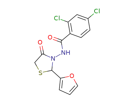 2,4-Dichloro-N-(2-furan-2-yl-4-oxo-thiazolidin-3-yl)-benzamide