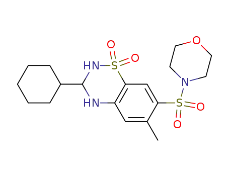 3-Cyclohexyl-6-methyl-7-morpholinosulfonyl-1,2,3,4-tetrahydro-1,2,4-benzothiadiazine-1,1-dioxide