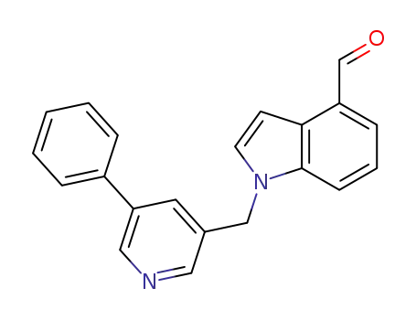 1H-Indole-4-carboxaldehyde, 1-[(5-phenyl-3-pyridinyl)methyl]-