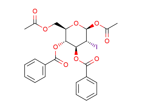 1,6-di-O-acetyl-3,4-di-O-benzoyl-2-deoxy-2-iodo-β-D-glucopyranose
