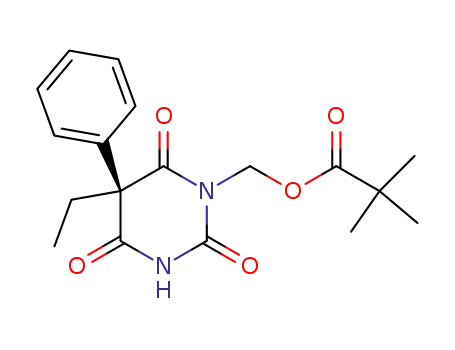 Propanoic acid, 2,2-dimethyl-,
(5-ethyltetrahydro-2,4,6-trioxo-5-phenyl-1(2H)-pyrimidinyl)methyl ester,
(S)-