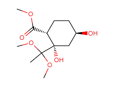 (1R,2S,4R)-2-(1,1-Dimethoxy-ethyl)-2,4-dihydroxy-cyclohexanecarboxylic acid methyl ester