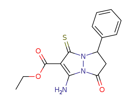 3-Amino-5-oxo-7-phenyl-1-thioxo-6,7-dihydro-1H,5H-pyrazolo[1,2-a]pyrazole-2-carboxylic acid ethyl ester
