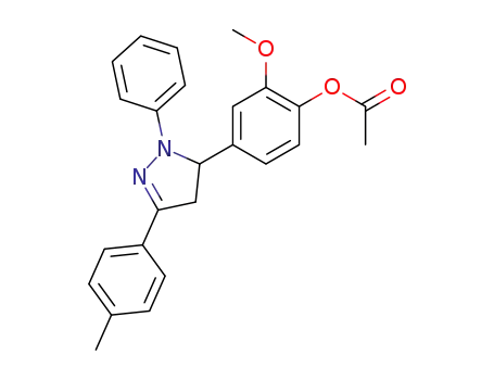 Acetic acid 2-methoxy-4-(2-phenyl-5-p-tolyl-3,4-dihydro-2H-pyrazol-3-yl)-phenyl ester